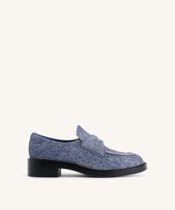 Micah Denim Embossed Chunky Loafer - Blue