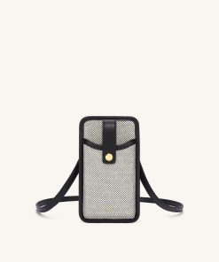 Aylin Canvas Phone Bag - Black