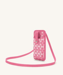 Alternative view of Aylin Knitted Phone Bag -  Pink & Hot Pink