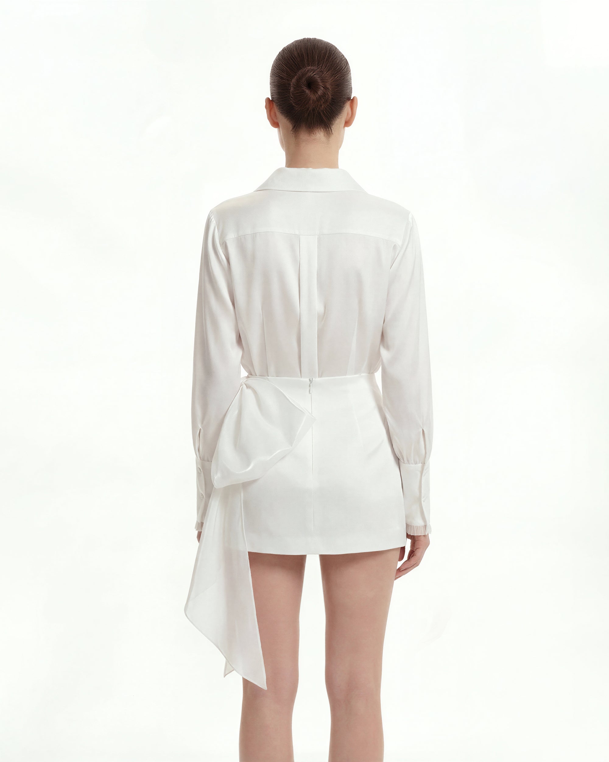 Cascading Bow Mini Skirt - White - Image 4