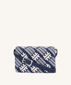 FEI Maze Jacquard Knit Cossbody Bag - Navy