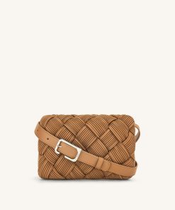 Maze Crossbody Bag - Brown