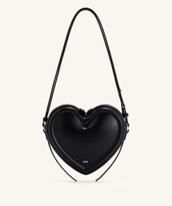 Arlene Heart Shaped Bag - Black