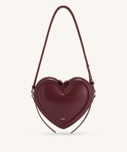 Arlene Heart Shaped Bag - Claret