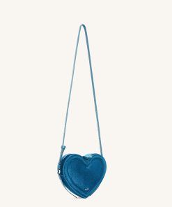Alternative view of Arlene Velvet Heart Shaped Bag - Blue