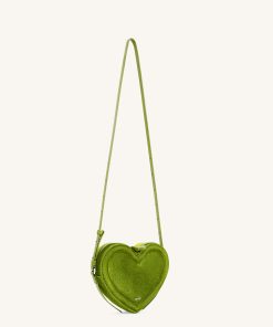 Alternative view of Arlene Velvet Heart Shaped Bag - Green