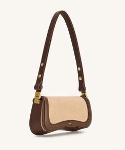 Alternative view of Joy Faux Suede Shoulder Bag - Khaki Brown