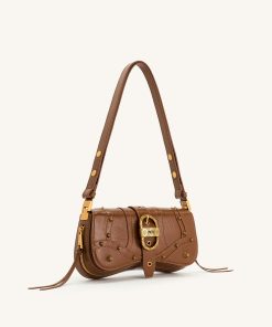 Alternative view of Joy Crushed Shoulder Bag - Brown