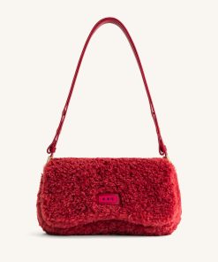 Joy Faux Fur Shoulder Bag - Magenta