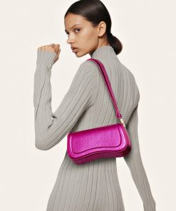 Alternative view of Joy Metallic Shoulder Bag - Red Violet