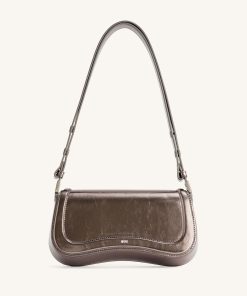 Joy Metallic Shoulder Bag - Anthracite