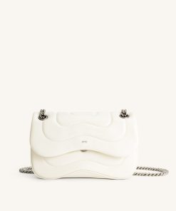 Tina Quilted Chain Crossbody - Ivory