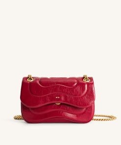 Tina Quilted Chain Crossbody - Claret