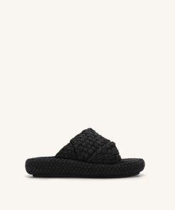 Lilah Woven Platform Sandal - Black