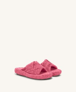 Alternative view of Lilah Woven Platform Sandal - Rose Red