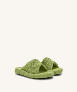 Alternative view of Lilah Woven Platform Sandal - Lime Green