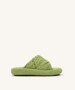 Lilah Woven Platform Sandal - Lime Green
