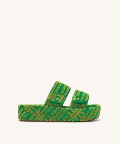 Lexi Terry Slide Sandal - Green
