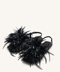 Alternative view of Fluffy Flats Sandals - Black