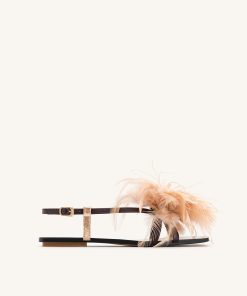Fluffy Flats Sandals-Brown