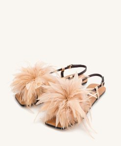 Alternative view of Fluffy Flats Sandals-Brown