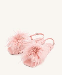 Alternative view of Fluffy Flats Sandals - Pink Beige