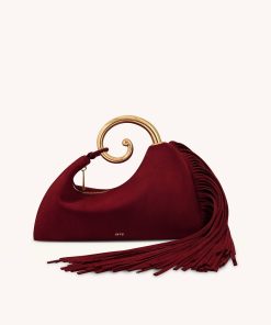 Alternative view of Nell Fringe Hardware Top Handle Bag - Burgundy