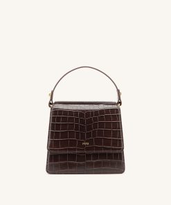 FAE Top Handle Crossbody - Nutella Croc
