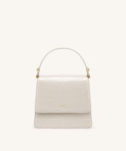 FAE Top Handle Crossbody - Ivory Croc