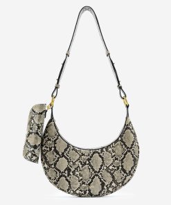 Alternative view of Quinn Glasses Case - Natural Snake Embossed