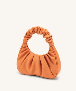 Alternative view of Gabbi Ruched Hobo Handbag - Orange