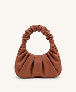Gabbi Ruched Hobo Handbag - Nutella