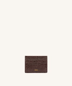 The Card Holder - Brown Croc