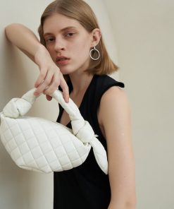 Alternative view of Croissant Top Handle Bag - White