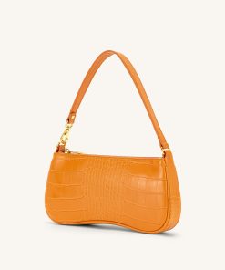 Alternative view of Eva Shoulder Bag - Apricot Yellow Croc