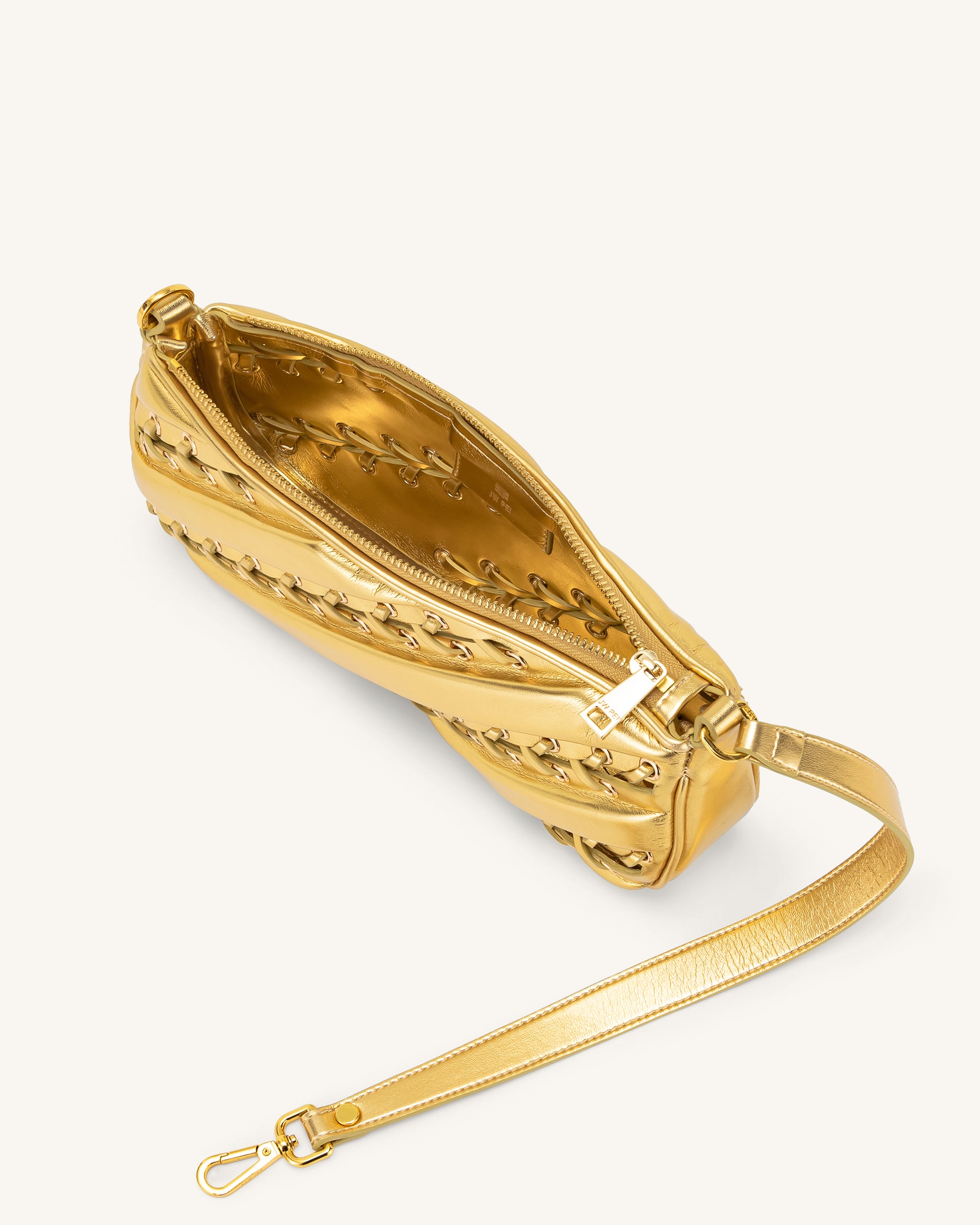 Eva Metallic Straps Shoulder Bag - Gold - Image 4