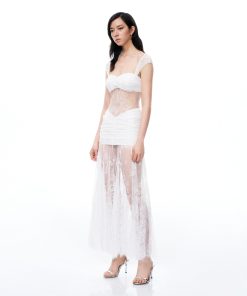 Alternative view of Fiorentina 3D Floral Lace Dress - White