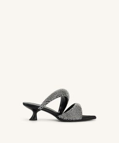 Sara Mule Artificial Crystal - Black