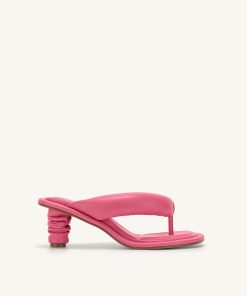 Talia Puffed Sandal - Rose Red