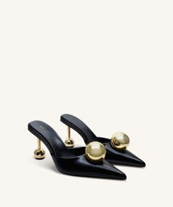 Alternative view of Sofia Sphere Heel Mules - Black