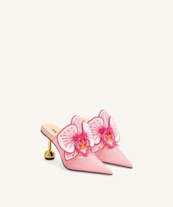 Alternative view of Sofia Orchid Sphere Heel Mules - Pink