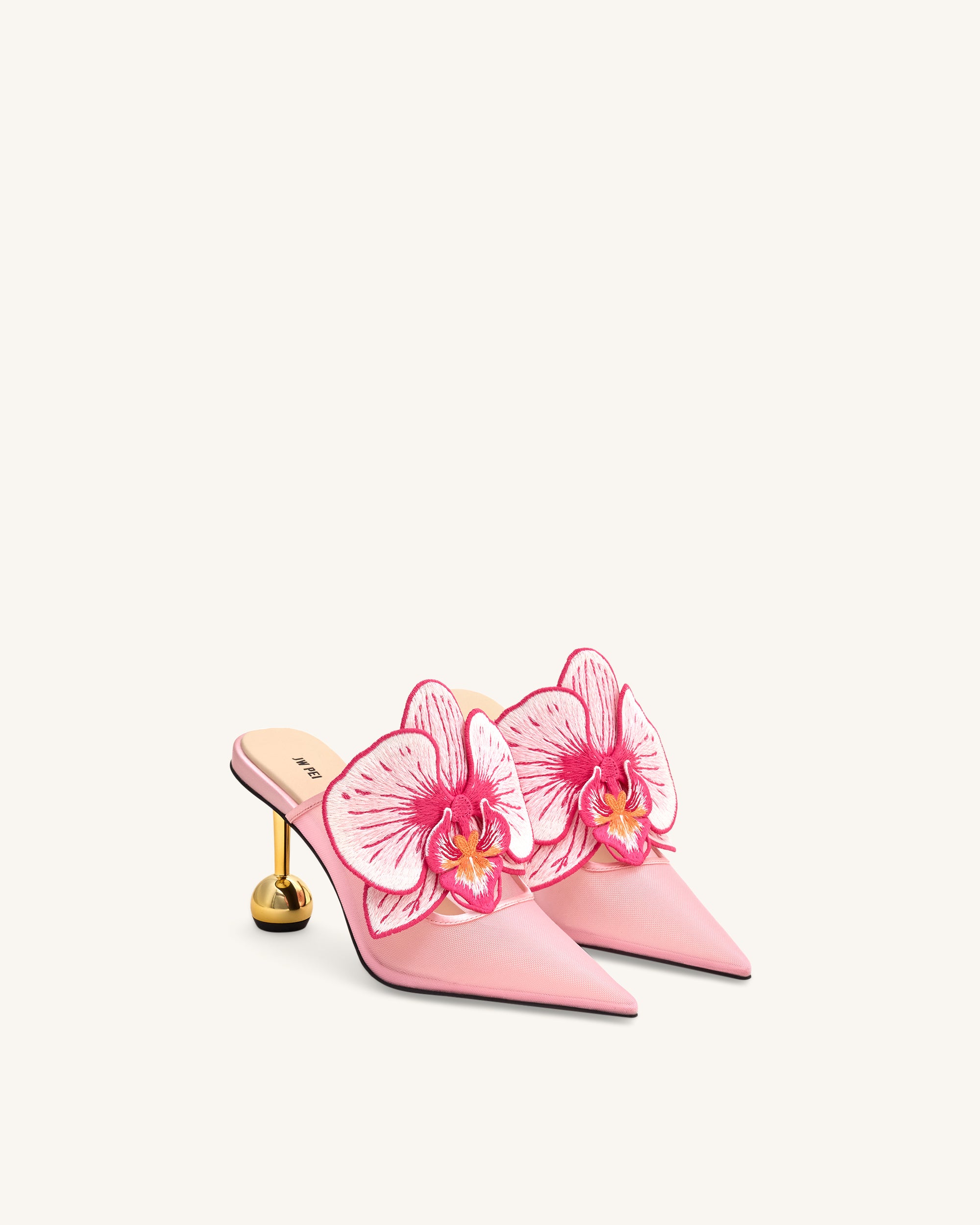Sofia Orchid Sphere Heel Mules - Pink - Image 2