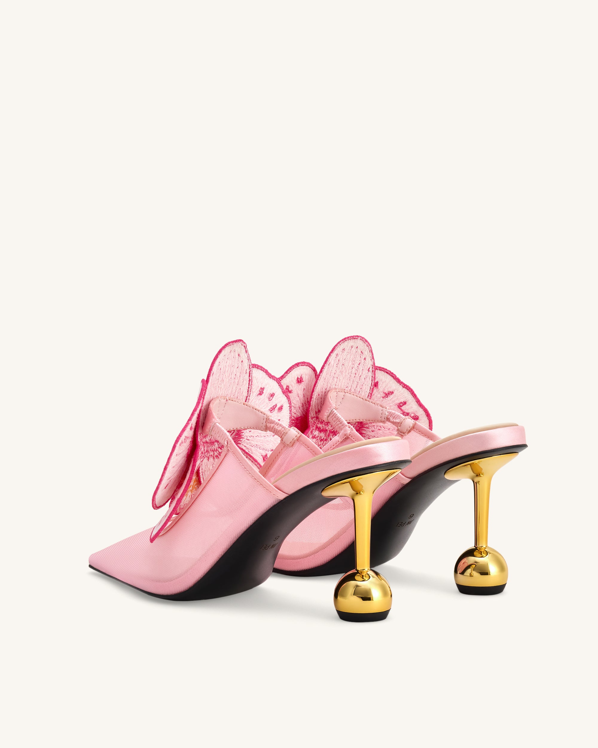 Sofia Orchid Sphere Heel Mules - Pink - Image 4