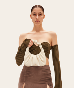 Alternative view of Gabbi Ruched Hobo Handbag - Ivory