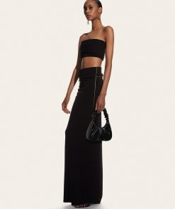 Alternative view of Gabbi Ruched Hobo Handbag - Black