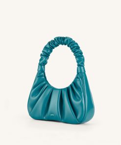 Alternative view of Gabbi Ruched Hobo Handbag - Peacock Blue