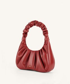 Alternative view of Gabbi Ruched Hobo Handbag - Chili