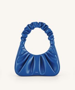 Gabbi Ruched Hobo Handbag - Classic Blue