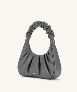 Alternative view of Gabbi Ruched Hobo Handbag - Gray