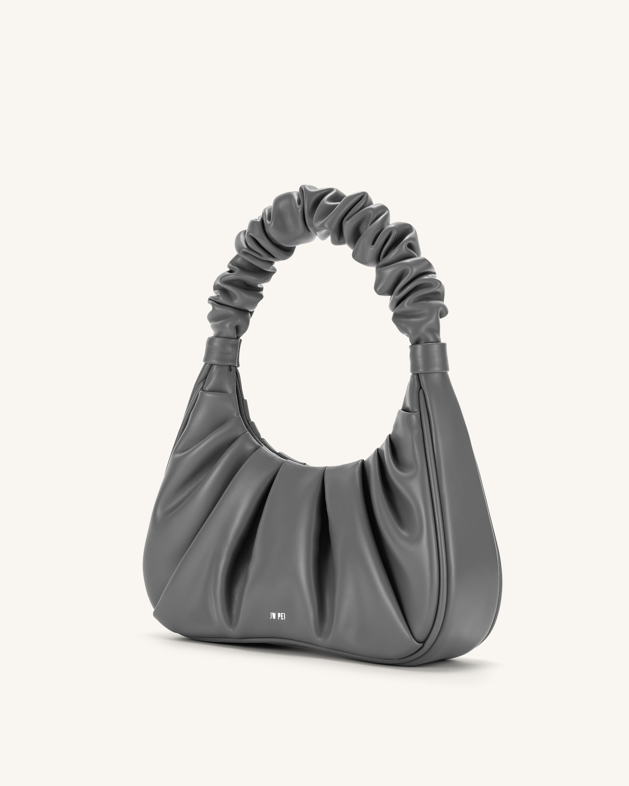 Gabbi Ruched Hobo Handbag - Gray - Image 2